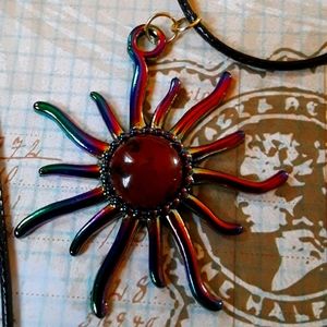 TITANIUM SUN WITH FIRE AGATE NEW